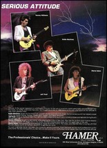 1989 Hamer guitar advertisement Jeff Thall Stevie Salas Eddie Martinez ad print - £3.59 GBP