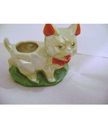 Small Block Cut Ceramic Dog  Planter Made in Japan - £8.79 GBP