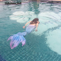 2017 NEW Swimming Mermaid Tails With Monofin Costume Summer Vacation Bea... - £52.74 GBP