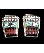 14k Yellow Gold Inlay Turquoise Coral MOP Onyx Watch Band Tips 17g N Wal... - $1,645.81 CAD
