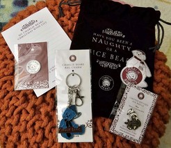 Charlie Bears Naughty Or Nice Bear Bag NICE Bag Charm, Pin Badge, Coin, ... - $29.65