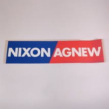 ✅ Vintage Re-Election President Richard Nixon VP Spiro Agnew Bumper Sticker 1968 - £7.77 GBP