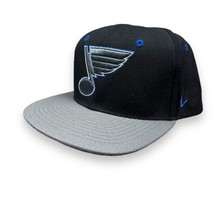St. Louis Blues NHL Hockey Zephyr OSFM Hat Snapback Black Gray Note Logo - $27.71