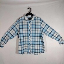 New Button Down Womens Shirt, Blue And White, By North River, Size Xl - £15.12 GBP