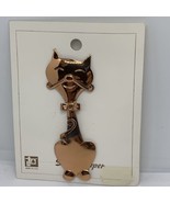 BELL TRADING CO solid copperCat on pin -  Brooch midcentury MCM vintage ... - $36.30 CAD