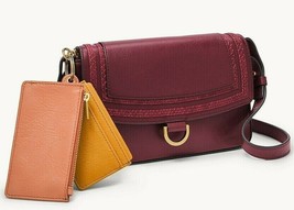 Fossil Millie Leather Crossbody with Pouches Burgundy Red SLG1427599 NWT... - $74.23