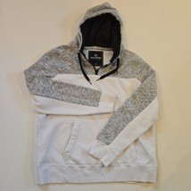 Hollister Men&#39;s Hoodie XL Color block Gray white pullover EX - $15.12