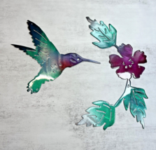 Hummingbird with Fuchsia Floral Branch Smaller Version - $38.94