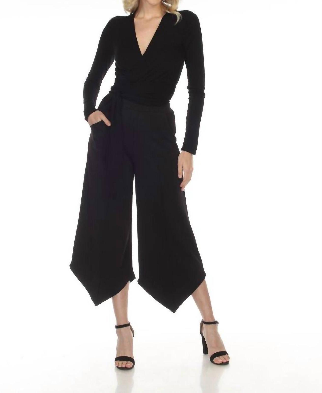 One Essence carni cropped wrap top/jacket BLACK - $73.00