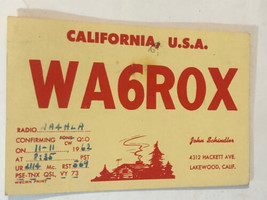 Vintage CB Ham radio Card WA6ROX Lakewood California - $4.94