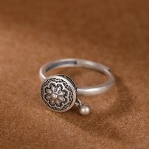 S925 Sterling Silver Buddhist Ring for Women Good Luck Women Ring Real Silver Ti - £19.55 GBP