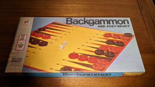Vintage Milton Bradley Backgammon And Acey-Deucy Board Game 1973 Complete - $19.79