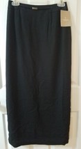 Liz Claiborne Collection Skirt Long Black Crepe Lined Modest Formal Size... - $22.76