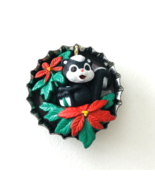 Sweet Bouquet Hallmark Miniature Christmas Ornament Skunk in Bottle Cap ... - £9.91 GBP