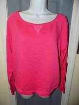 Aeropostale Pink W/Sheer White Polka Dot Back Shirt Size M Women&#39;s EUC - £16.33 GBP