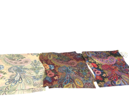 10 Quilt Block Cut Pieces Cotton Fabric 15.5 x 12.5 inches Paisley 3 Patterns - £24.00 GBP