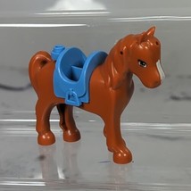 Lego &quot;Friends&quot; Brown Riding Horse With Blue Saddle Replacement  - $9.89