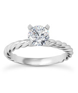 1.50 Carat Diamond Solitaire Ring Round Shape G SI1 Treated Solid 14K Wh... - £2,614.94 GBP