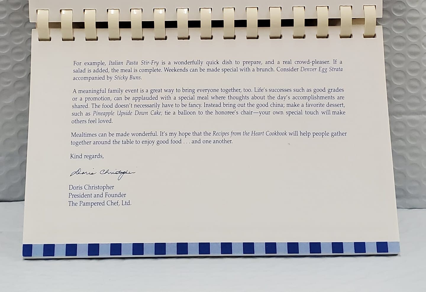 Recipes from the Heart Cookbook by The Pampered Chef Kitchen Item image 4