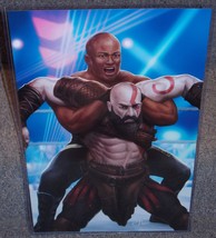 Bobby Lashley vs God of War Kratos Glossy Art Print 11x17 In Hard Plastic Sleeve - £19.60 GBP