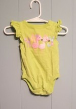 Garanimals Baby Girl 0-3M Snap Romper Bodysuit Green Happy Flamingo COMBINED SHI - £1.57 GBP
