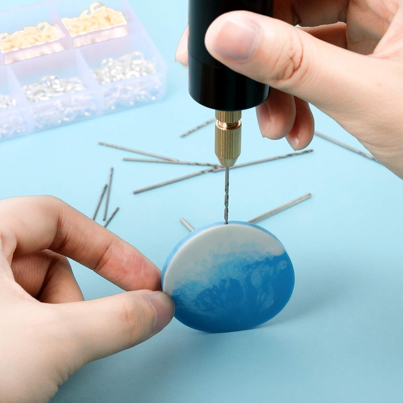 Lanties Electric Resin Drill Set, Including 300 Gold Silver Eye Screws, 10 Twist Item image 6