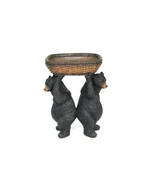 Black Bear Pair PDB-49 Holding Basket Business Card Trinket Holder Resin... - $508.92 MXN
