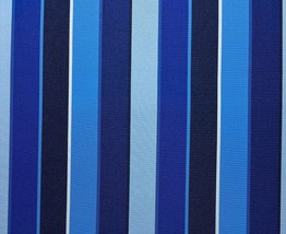 Sunbrella 56080 Milano Cobalt Blue Stripe Outdoor Furniture Fabric By Yard 54&quot;W - £19.31 GBP