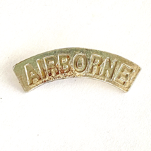 Vintage US Army Airborne Tab Silver Tone Lapel Pin 1.2” - £6.71 GBP