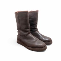 UGG Australia Michelle Brown Leather Boot Women&#39;s Size 8 - £61.88 GBP
