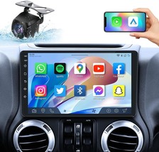 10.1&quot; Android Carplay Car Stereo For Jeep Wrangler JK 2007-2018 GPS Navi Radio - £118.02 GBP
