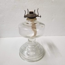 P&amp;A Oil Lamp Burner Open Scroll Base Clear Glass Vintage - £16.78 GBP