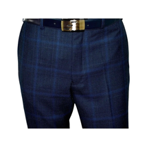 Men TALLIA Suit Wool Blend English Glen Plaid Classic 2Button VDVA2SVX0026 Blue image 8