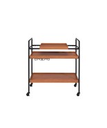 Oaken Serving Cart, Honey Oak &amp; Black Finish - $251.20 CAD