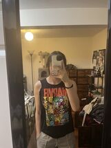 Marvel Men&#39;s Black Cut Off - $90.94 MXN