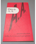 Vintage This is A. A Pamphlet ..and introduction to the A.A. Program Red... - £11.09 GBP