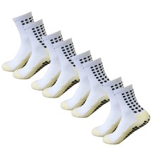 Enhance Your Performance with 4 Pairs of Men&#39;s Anti-Slip Soccer Socks - £16.06 GBP+