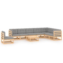  Garden Lounge Set Natural Wood Solid pinewood 9 Piece Set Modular - $1,579.00 CAD