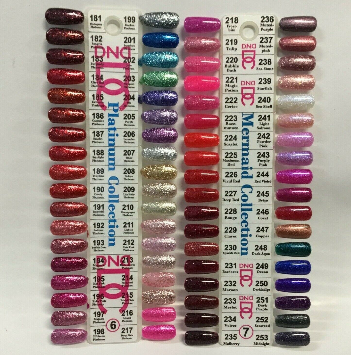 DND  Mermaid Glitter &amp; Platinum Gel PICK YOUR COLOR .6oz LED/UV DND Gel ... - $11.99