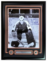 Bernie Parent Signed Framed 16x20 Philadelphia Flyers Photo w/ 11 Inscr JSA - $193.99