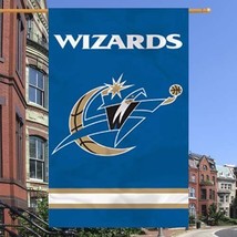 Washington Wizards NBA Banner 44&quot; x 28&quot; Navy Blue Team Logo Applique Flag - £11.19 GBP