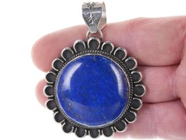 Large Southwestern Sterling silver Lapis lazuli pendant - £129.36 GBP