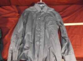 JONES NEW YORK GRAY LONG SLEEVE BUTTON UP NON IRON REGULAR FIT DRESS SHI... - $22.84 CAD