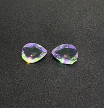 Amazing Multi-color Mystic Quartz, Pear Cut in Pair for earrings or necklace  - £11.79 GBP