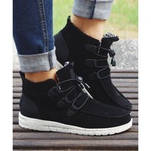 Black Laced-Front Casual boots - £28.69 GBP