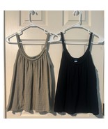 Old Navy Casual Cotton Tank Top Bundle - Flowy Summer Tops in Black and ... - £9.73 GBP