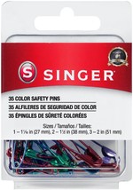 Singer Safety Pins-Sizes 1 To 3 35/Pkg - $12.75