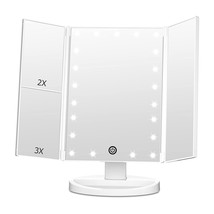 The Fascinate Trifold Vanity Mirror With Lights, Lighted Makeup Mirror With - $821.44 MXN