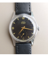 Rare PRIM Men&#39;s Mechanical Hand-Winding Black Dial Vintage Watch Czechos... - $386.44 CAD