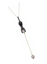 New York Black House Cat Y Pendant Necklace - $252.50